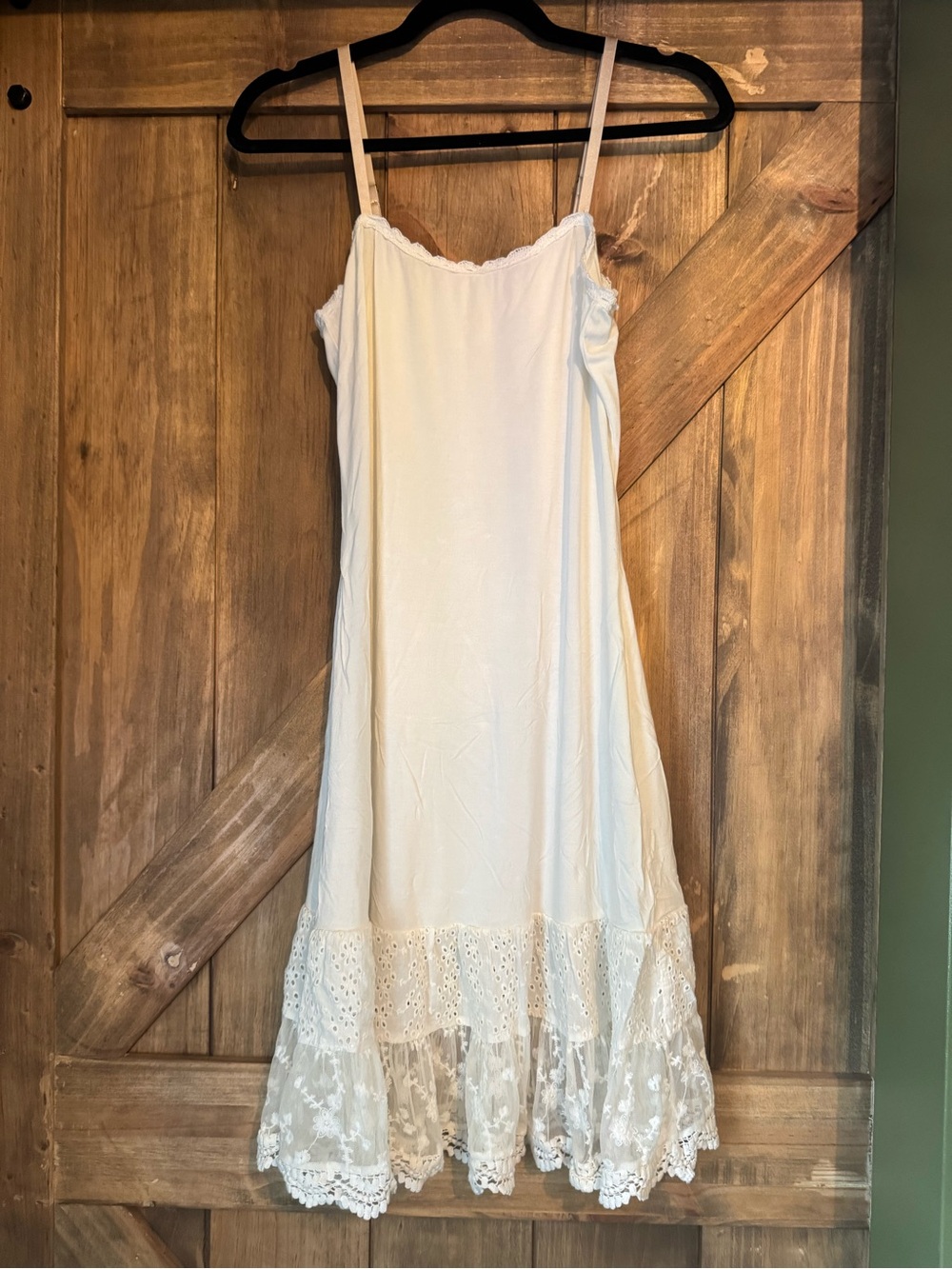 Matilda Jane Cream Lace-Trim Midi Slip Dress